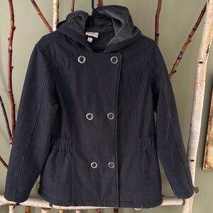 Double Diamond Double-Breasted Hooded Jacket